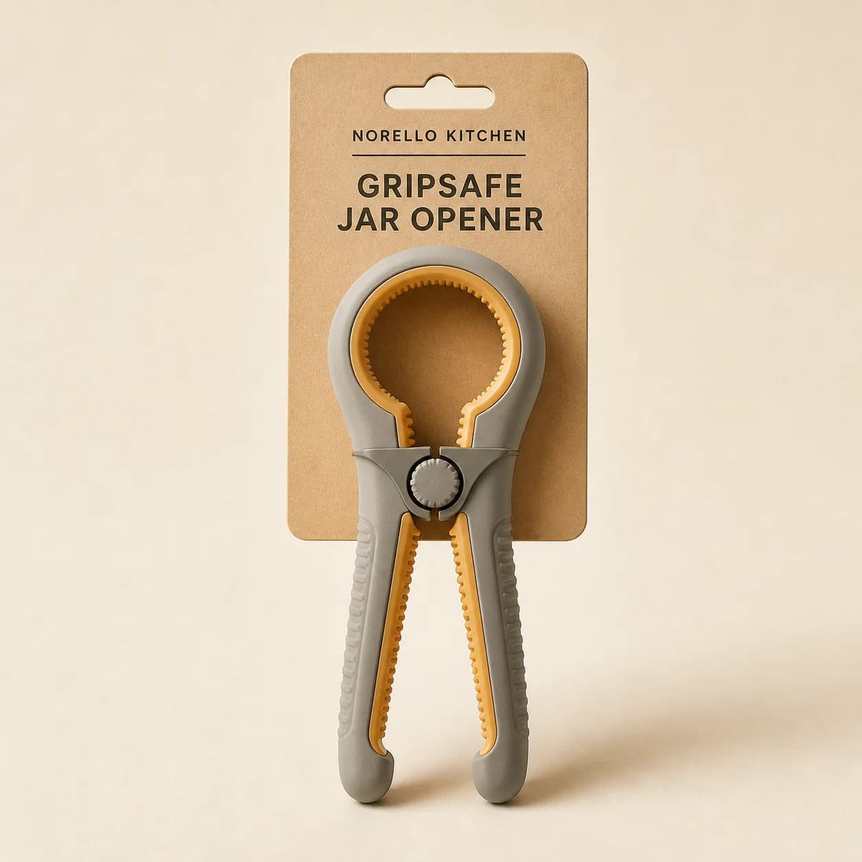 Synthetic product concept render of GripSafe Jar Opener